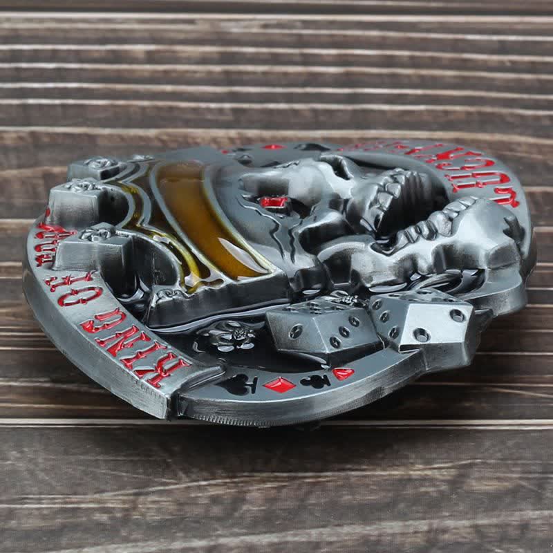 Herren DIY Ledergürtel mit King Of Fools Lucky 13 Schnalle