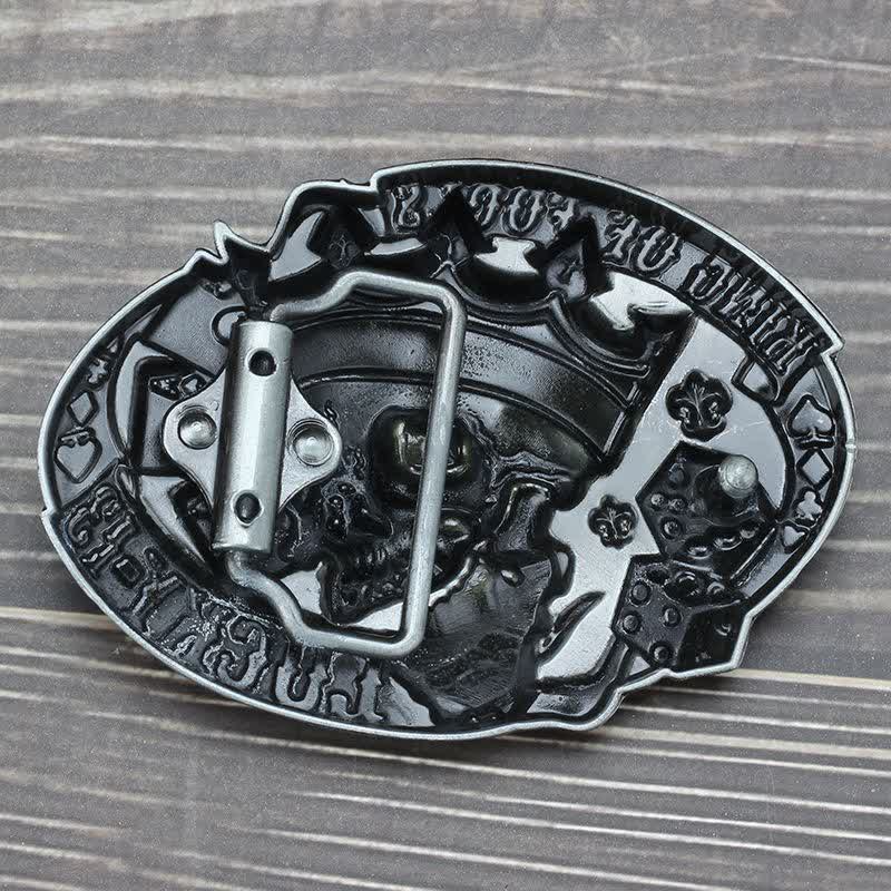 Herren DIY Ledergürtel mit King Of Fools Lucky 13 Schnalle