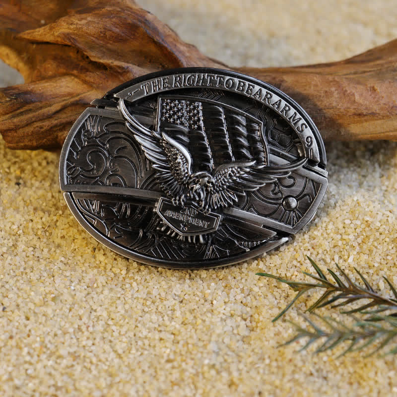 Beliebtes DIY-Set mit verstecktem Klappmesser und Ledergürtelschnallen für Herren