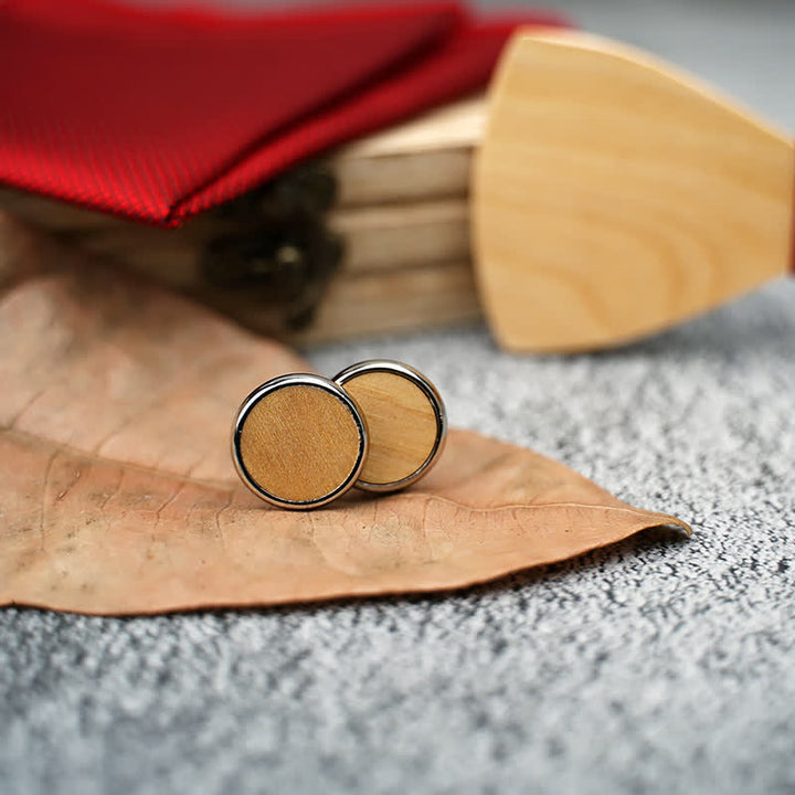 3er Set aus Holzfliege in Herzform für Herren