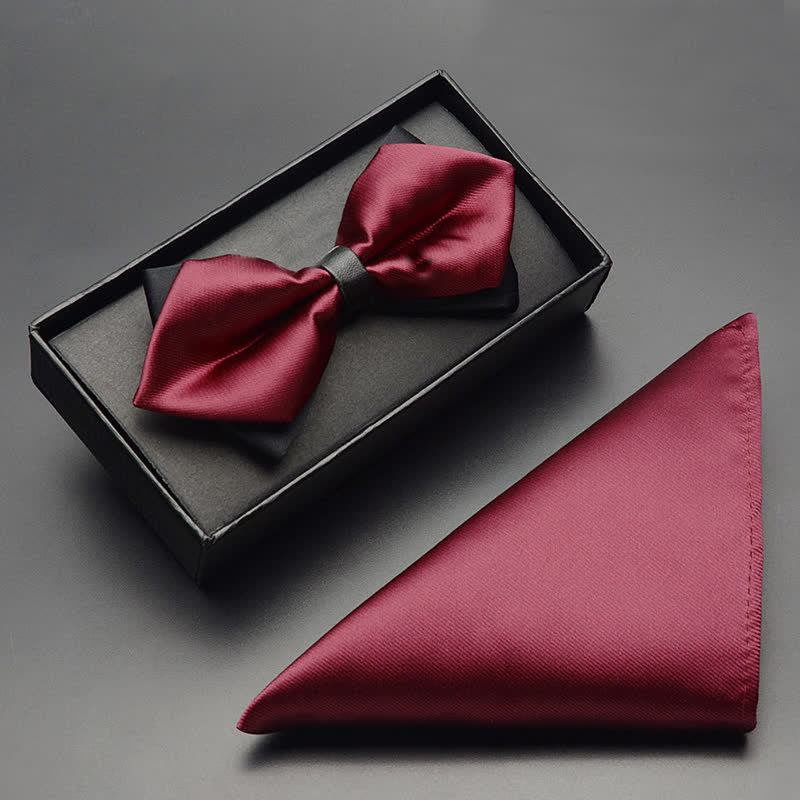 3 Stück Klassisches Doppeltes Geschichtetes Spitzen-Fliegen-Set für Männer