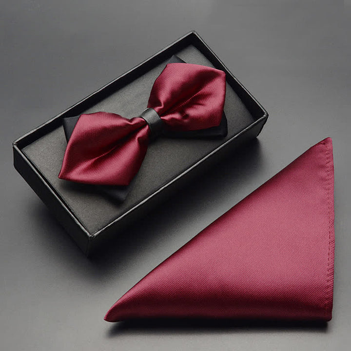 3 Stück Klassisches Doppeltes Geschichtetes Spitzen-Fliegen-Set für Männer