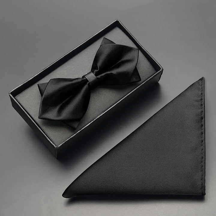 3 Stück Klassisches Doppeltes Geschichtetes Spitzen-Fliegen-Set für Männer