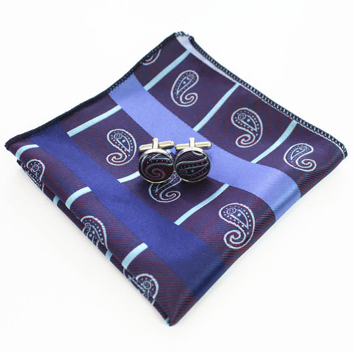 3er-Set Männer Krawatten mit gestreiftem Paisley-Muster