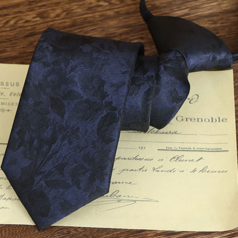 Auffällige Business-Krawatte mit Blumenmuster für Herren