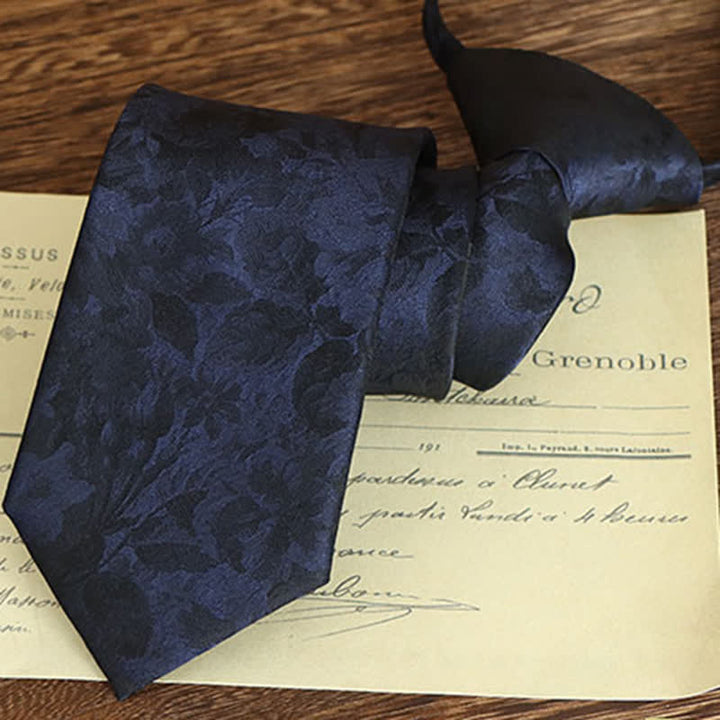 Auffällige Business-Krawatte mit Blumenmuster für Herren