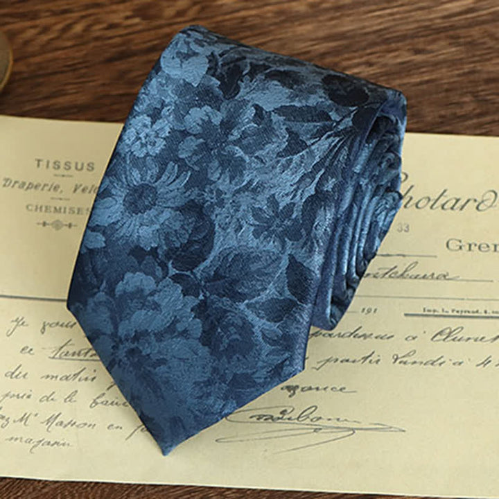 Auffällige Business-Krawatte mit Blumenmuster für Herren