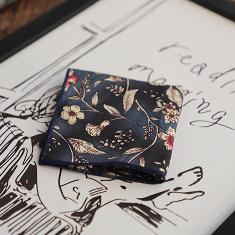 2 Stück Herren Floral Muster Marine Persönlichkeit Krawattenset