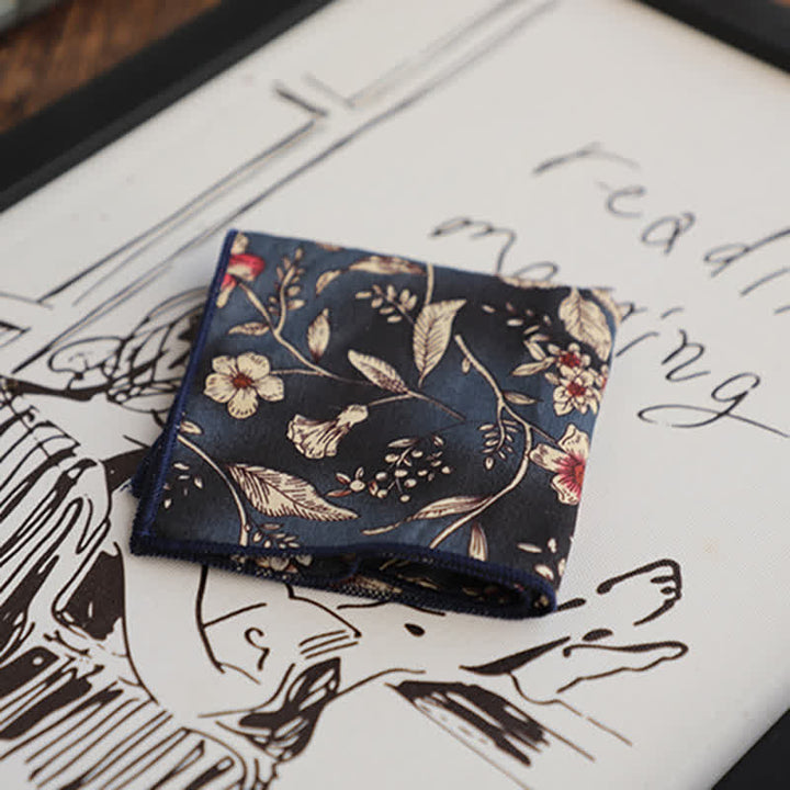 2 Stück Herren Floral Muster Marine Persönlichkeit Krawattenset