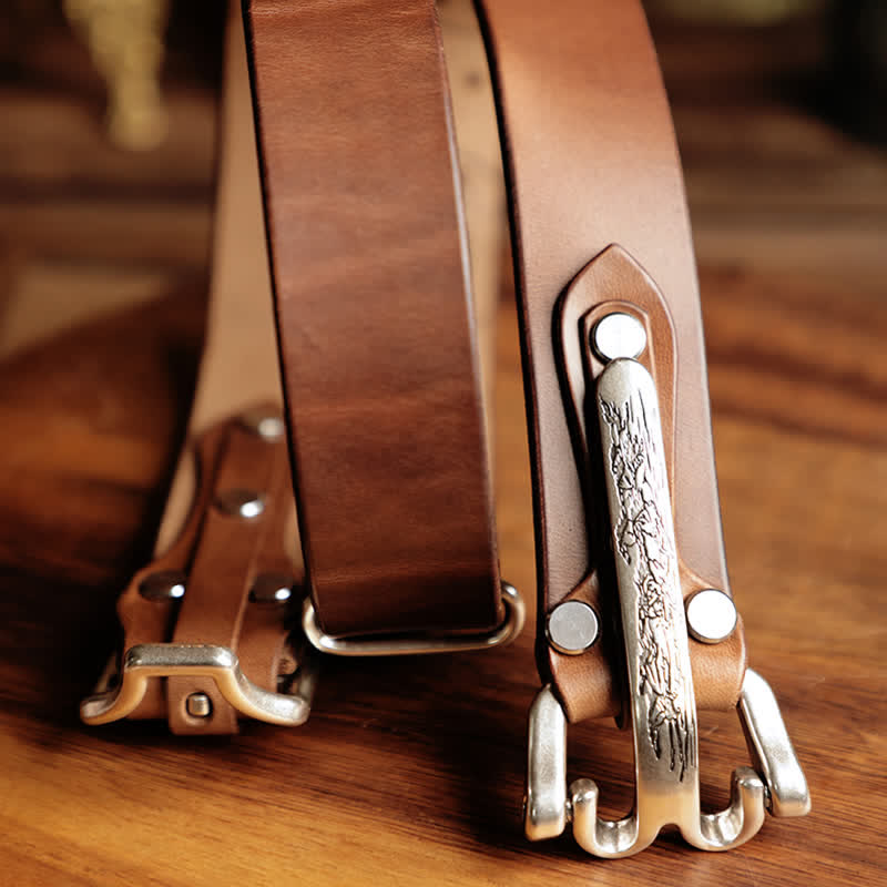 Abenteuerlicher westlicher Kavallerie-Ledergürtel für Männer