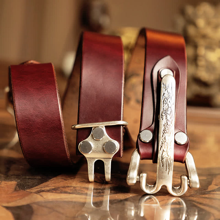 Abenteuerlicher westlicher Kavallerie-Ledergürtel für Männer