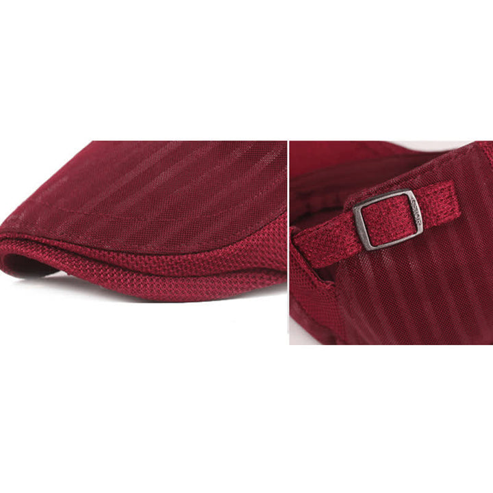 Einfacher, leichter Baskenmütze mit Entenschnabel und Streifen