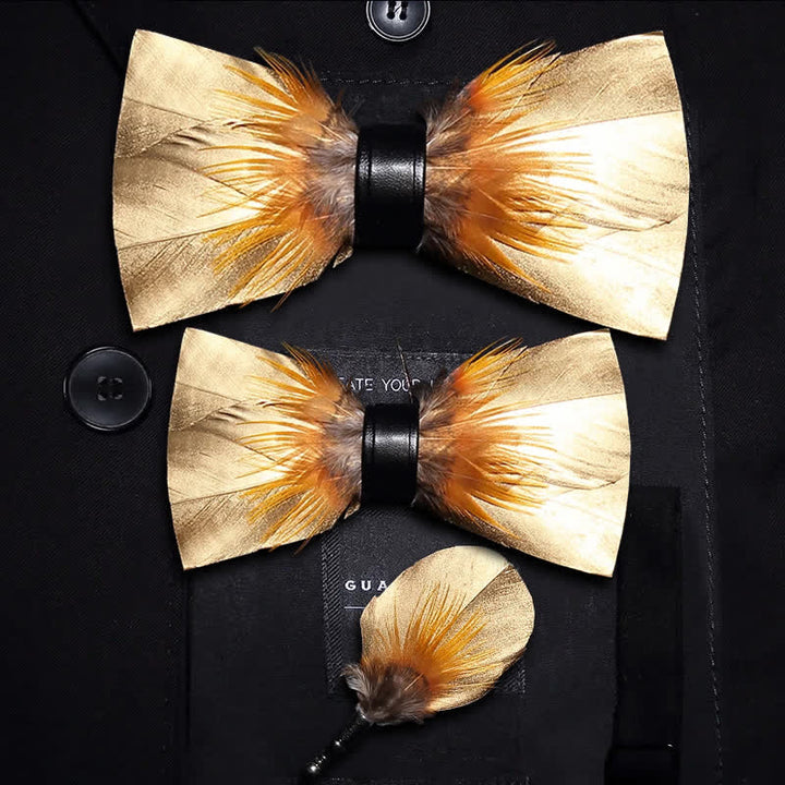Gold & Tobacco Federfliege mit Reversnadel