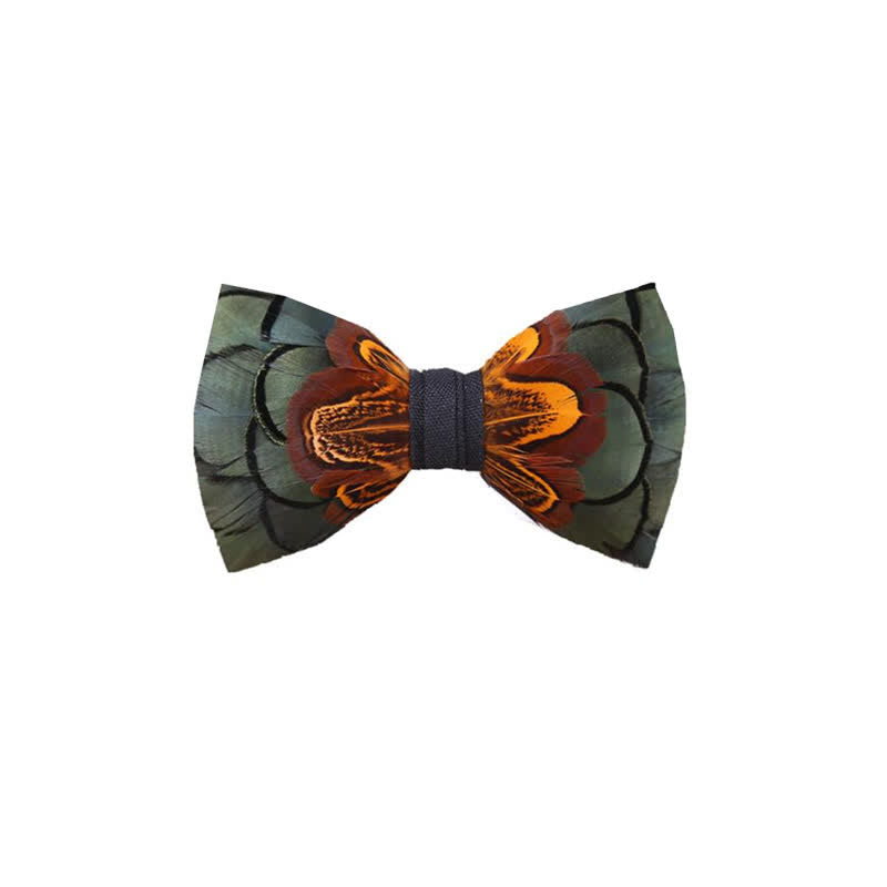 DarkSeaGreen & Rost Federfliege mit Reversnadel