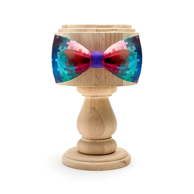 Aktuelle mehrfarbige Puzzle-Druck-Fliege für Herren