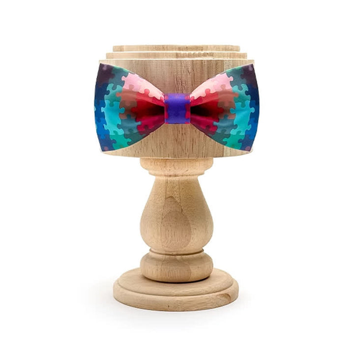 Aktuelle mehrfarbige Puzzle-Druck-Fliege für Herren