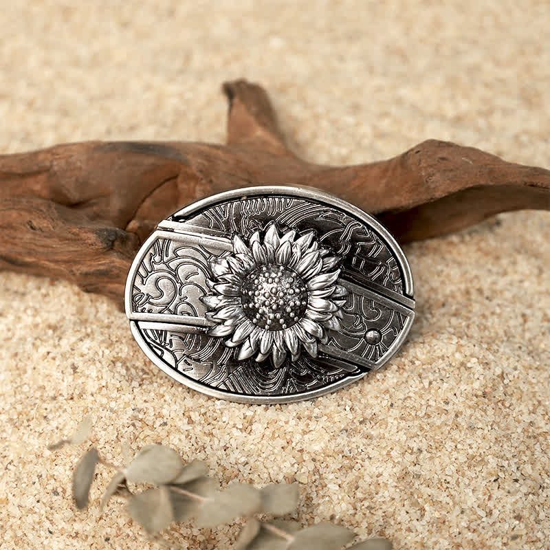 Flower Deer DIY Verstecktes Klappmesser Ledergürtelschnallen Bundle Set