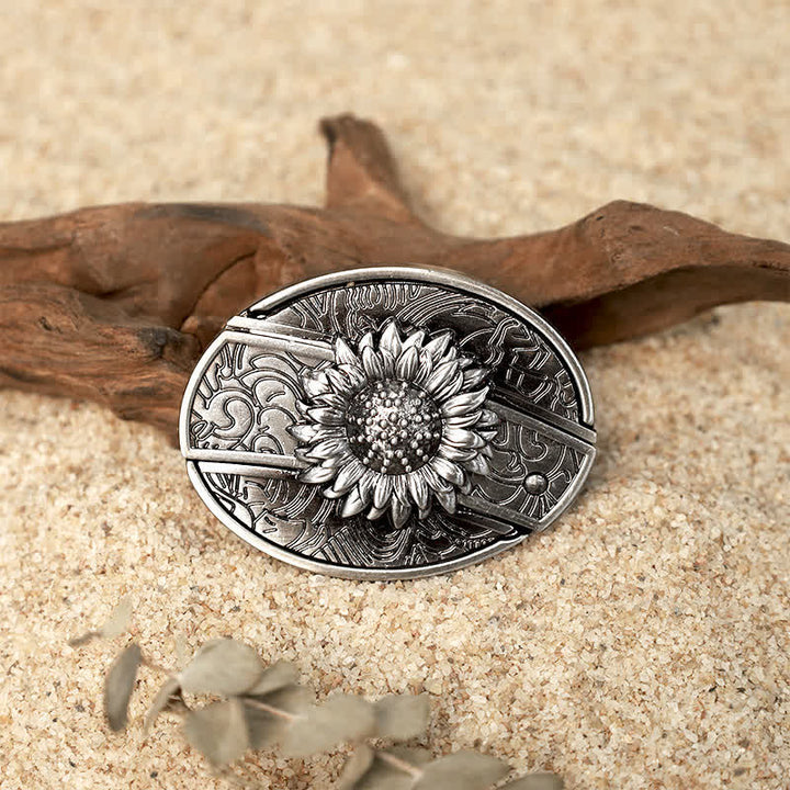 Flower Deer DIY Verstecktes Klappmesser Ledergürtelschnallen Bundle Set