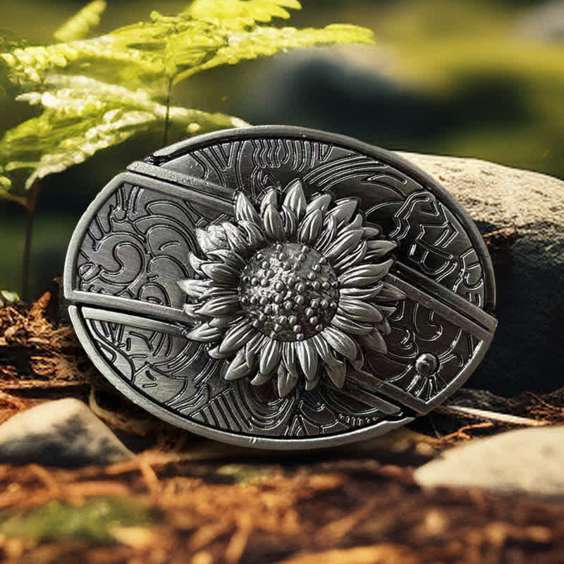 Flower Deer DIY Verstecktes Klappmesser Ledergürtelschnallen Bundle Set