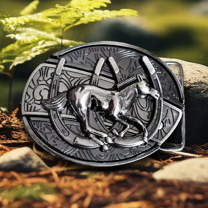 Tiermuster DIY Verstecktes Klappmesser Ledergürtelschnallen Bundle Set