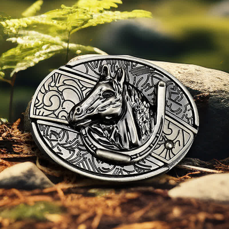 Tiermuster DIY Verstecktes Klappmesser Ledergürtelschnallen Bundle Set