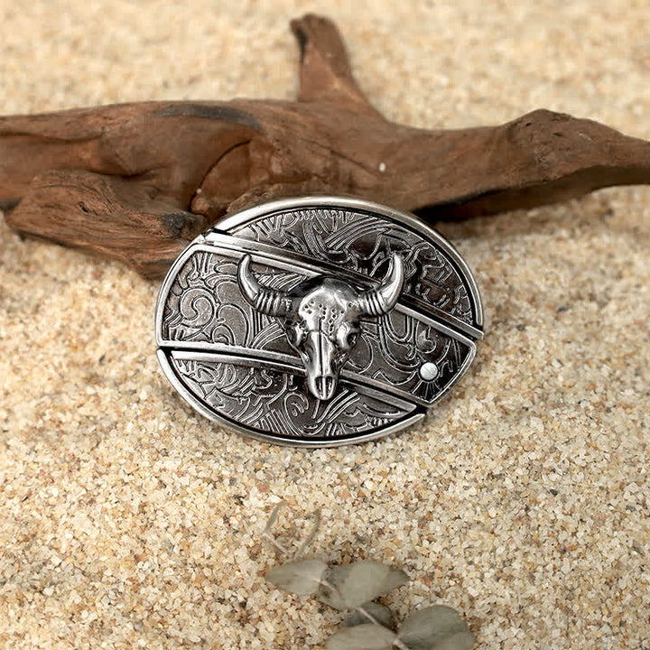 Tiermuster DIY Verstecktes Klappmesser Ledergürtelschnallen Bundle Set