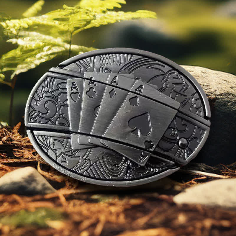 Einzigartiges Design DIY Verstecktes Klappmesser Ledergürtelschnallen Bundle Set