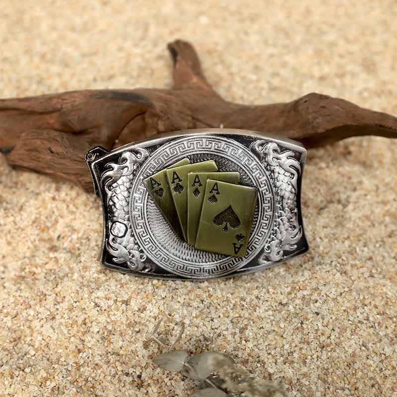 Persönlichkeit DIY Verstecktes Klappmesser Ledergürtelschnallen Bundle Set