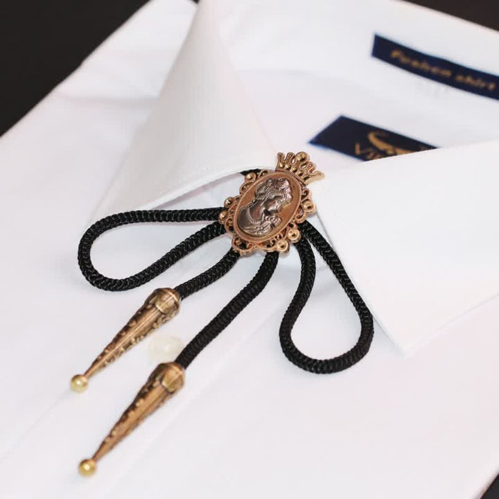 Beauty Portrait Kopf Cowboy Anhänger Bolo Krawatte