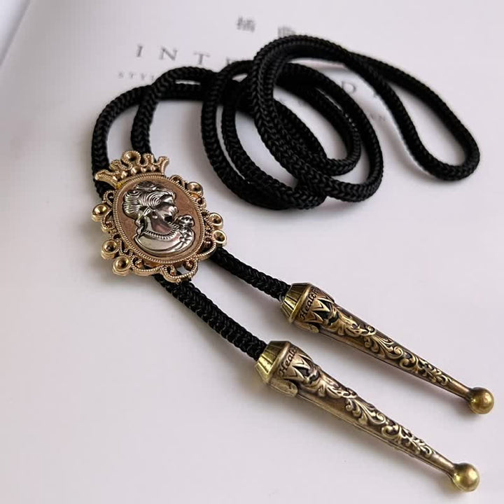 Beauty Portrait Kopf Cowboy Anhänger Bolo Krawatte