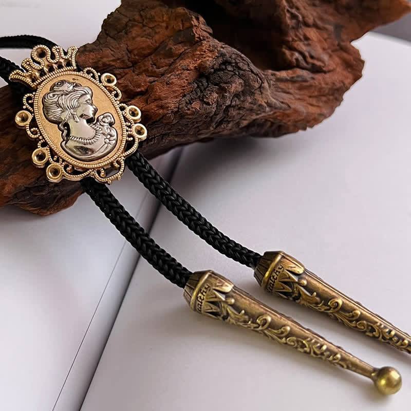 Beauty Portrait Kopf Cowboy Anhänger Bolo Krawatte