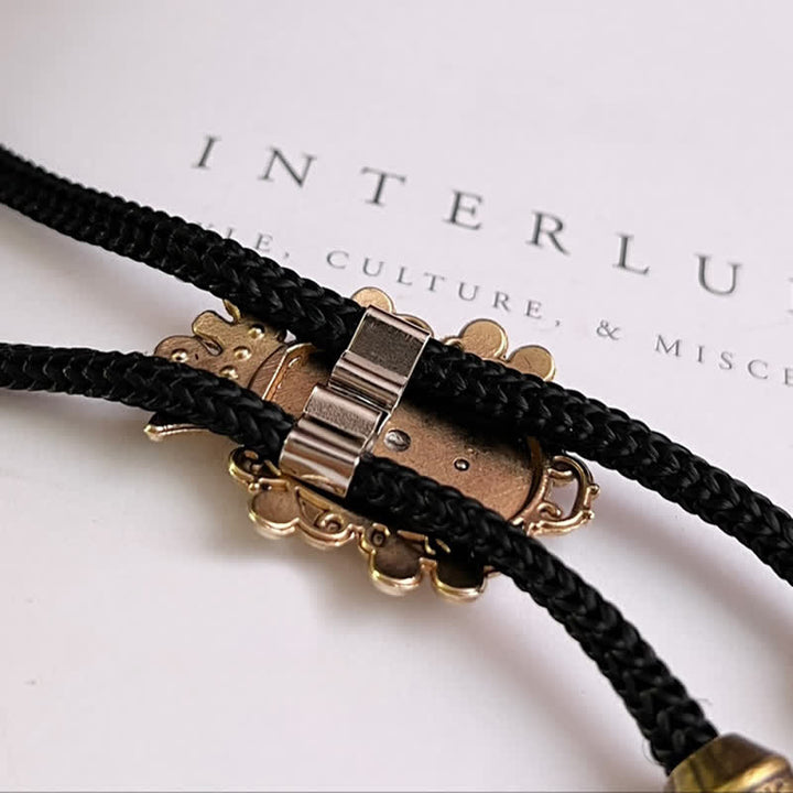 Beauty Portrait Kopf Cowboy Anhänger Bolo Krawatte