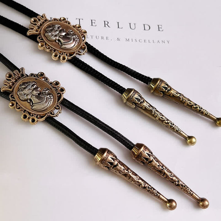 Beauty Portrait Kopf Cowboy Anhänger Bolo Krawatte