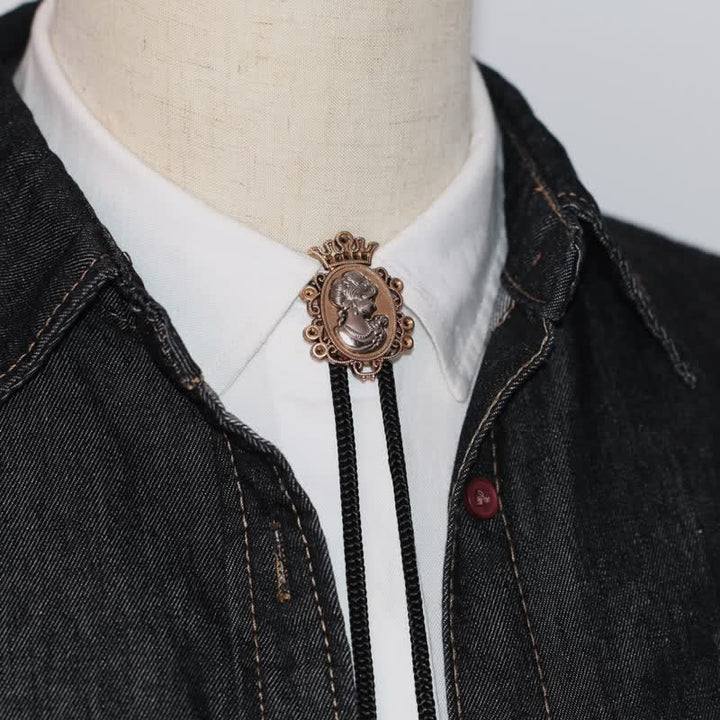 Beauty Portrait Kopf Cowboy Anhänger Bolo Krawatte