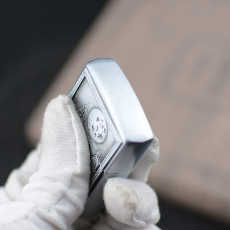 Heulender Wolf Schleifrad Nachfüllbares Butangasfeuerzeug