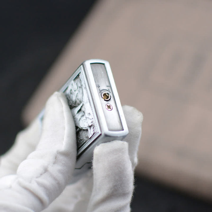 Heulender Wolf Schleifrad Nachfüllbares Butangasfeuerzeug