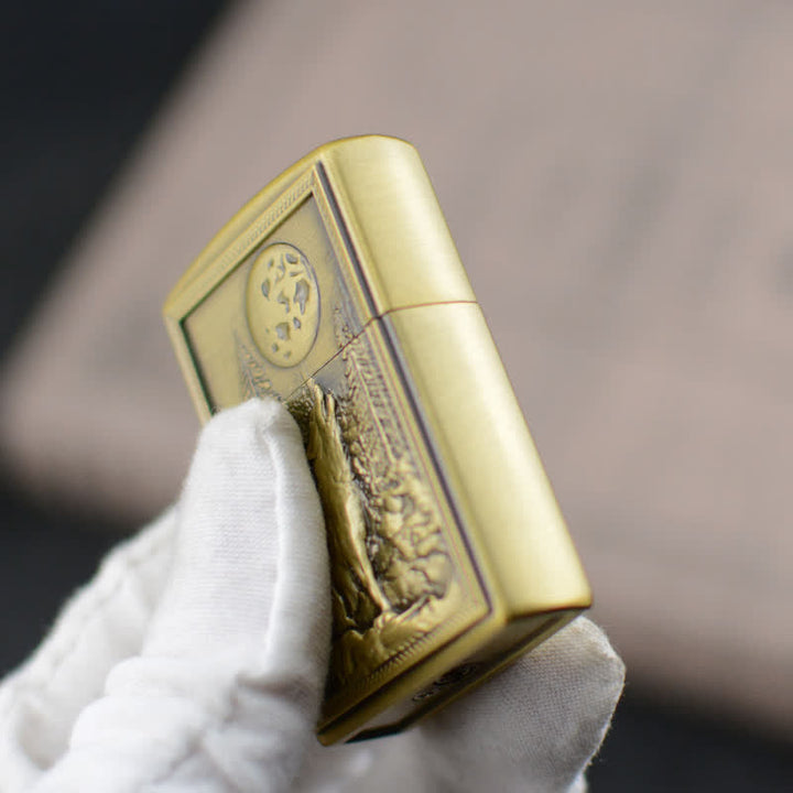 Heulender Wolf Schleifrad Nachfüllbares Butangasfeuerzeug