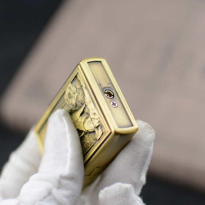 Heulender Wolf Schleifrad Nachfüllbares Butangasfeuerzeug