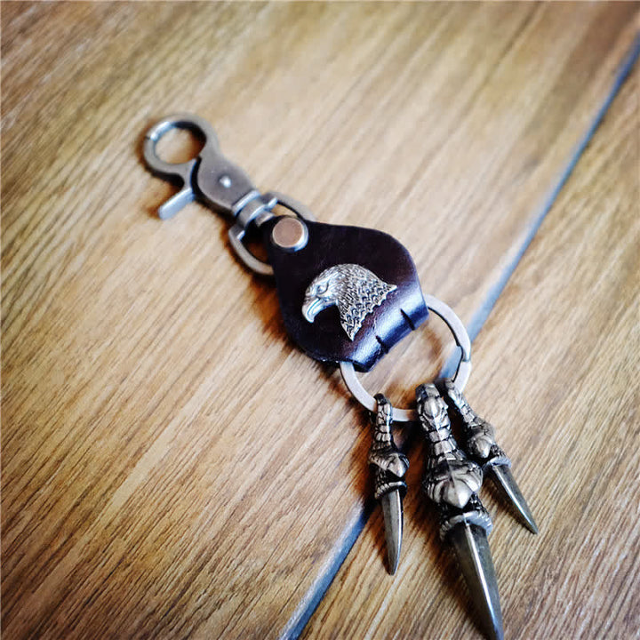 Adlerklaue gotisches Anhänger Leder Schlüsselanhänger