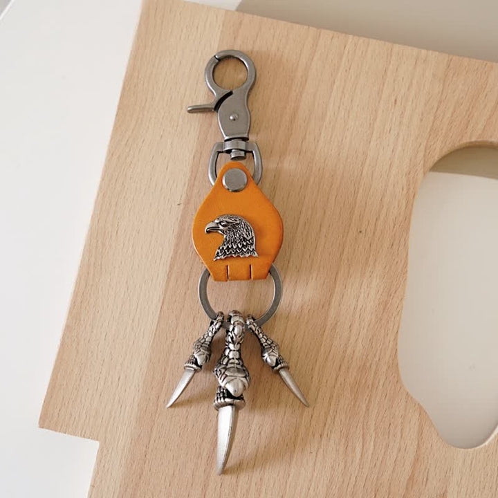 Adlerklaue gotisches Anhänger Leder Schlüsselanhänger