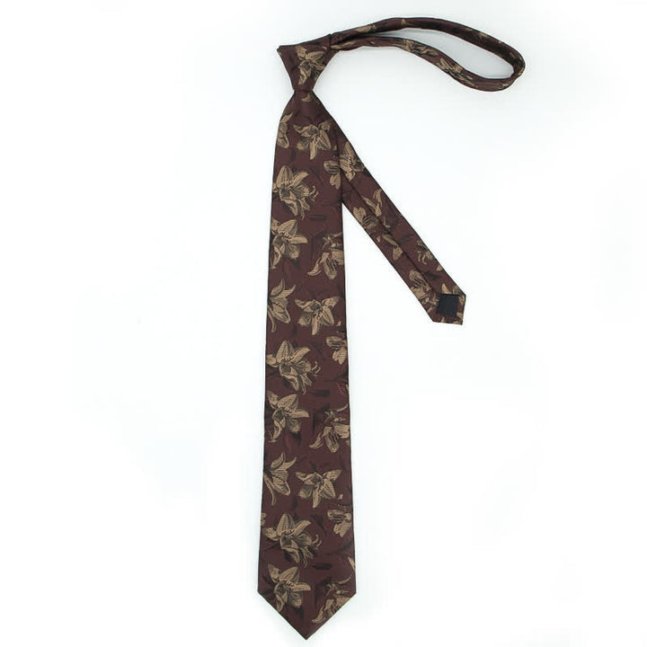 3-teiliges Herren-Set mit eleganten, exquisiten Blumenmustern