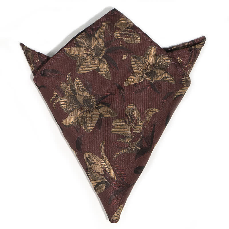 3-teiliges Herren-Set mit eleganten, exquisiten Blumenmustern