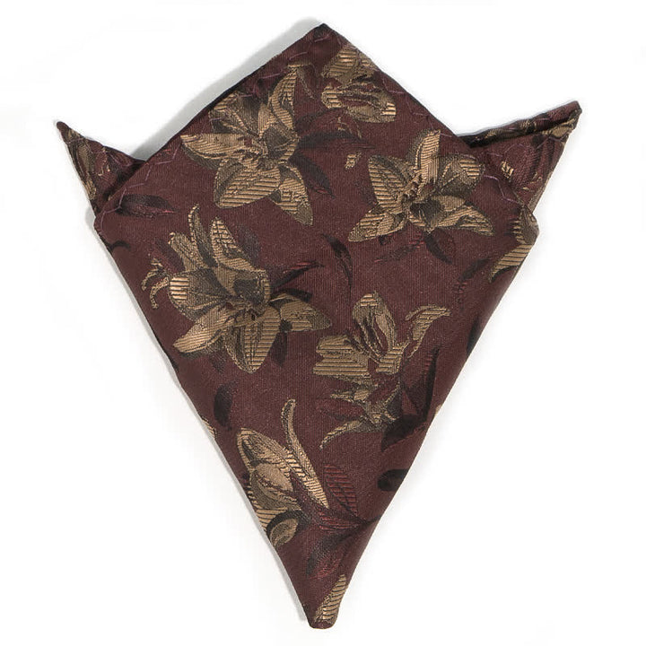 3-teiliges Herren-Set mit eleganten, exquisiten Blumenmustern