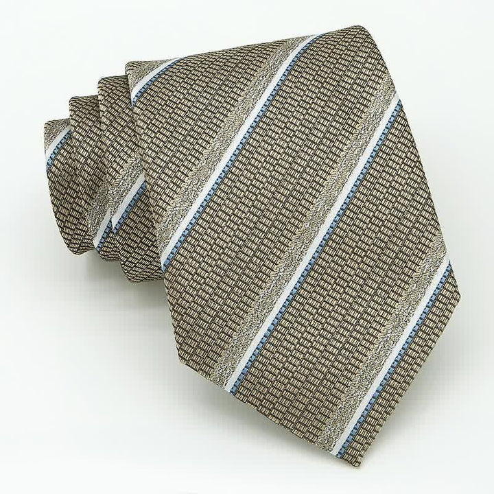 3-teiliges Herren Casual gestreiftes Bürozubehör-Krawatten-Set