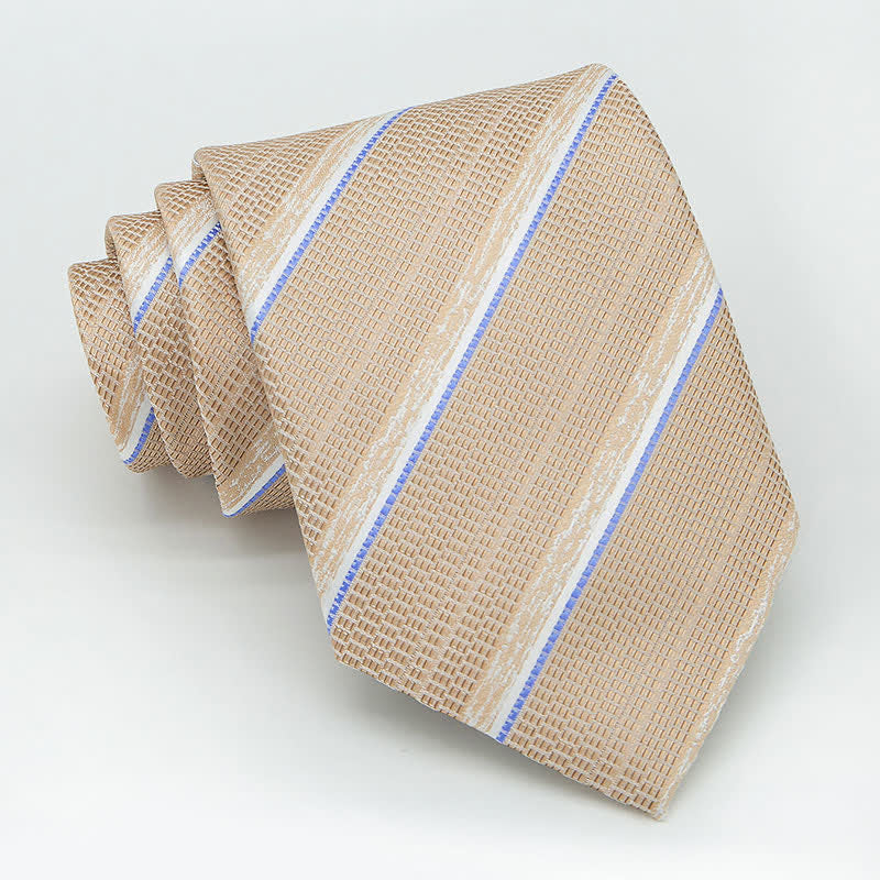 3-teiliges Herren Casual gestreiftes Bürozubehör-Krawatten-Set