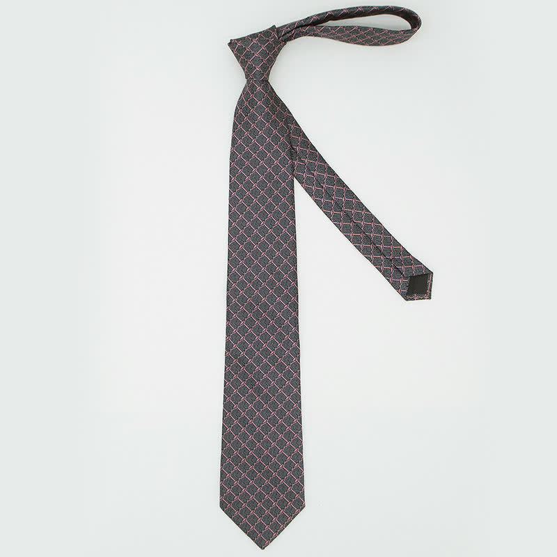 3 Stück Herren Krawatten Set mit kariertem Muster