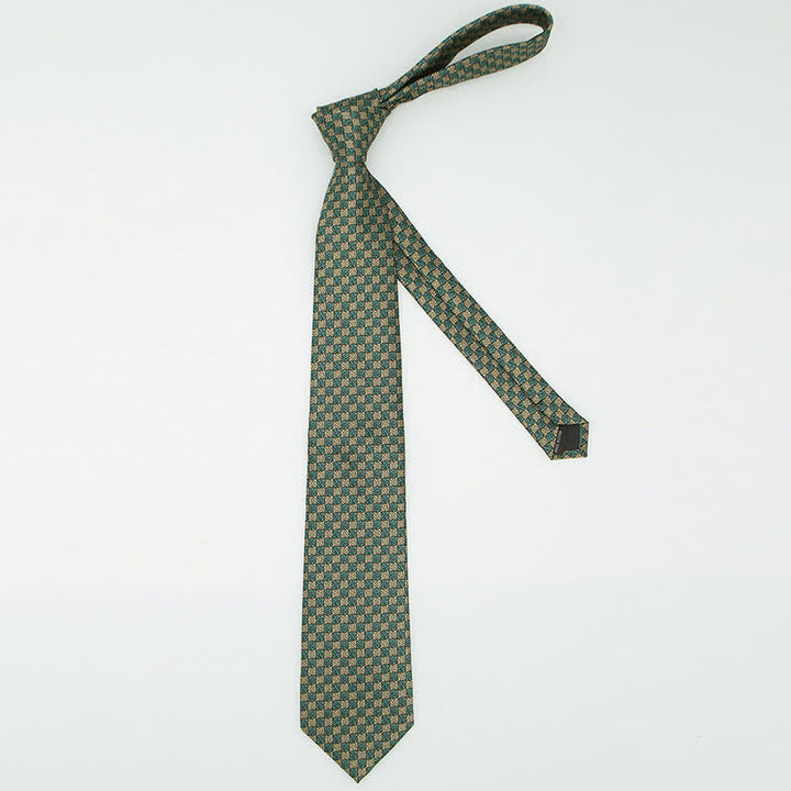 3 Stück Herren Krawatten Set mit kariertem Muster