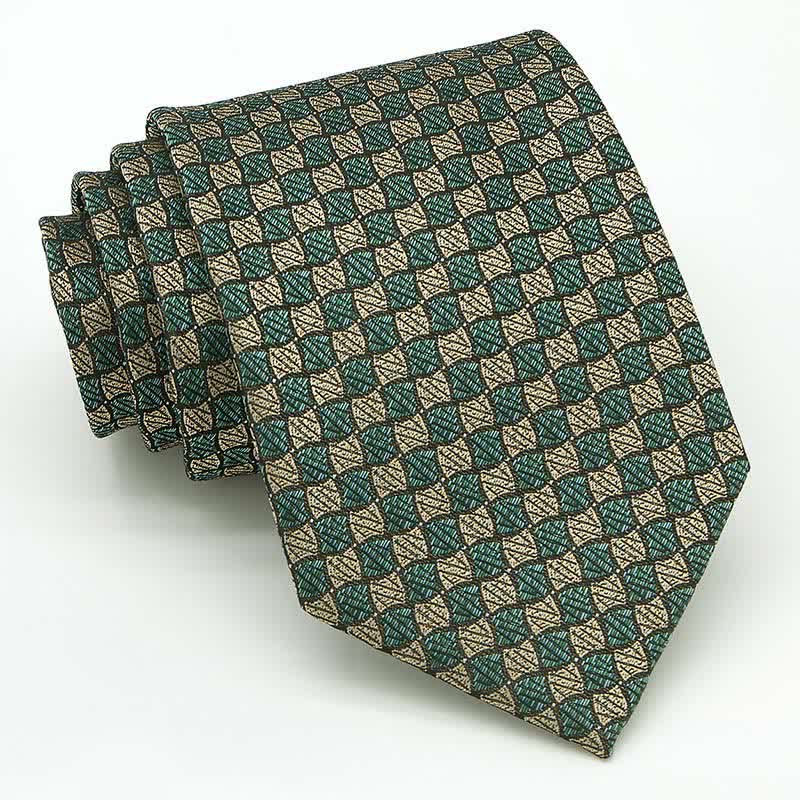 3 Stück Herren Krawatten Set mit kariertem Muster