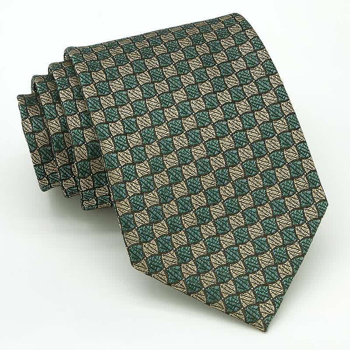 3 Stück Herren Krawatten Set mit kariertem Muster