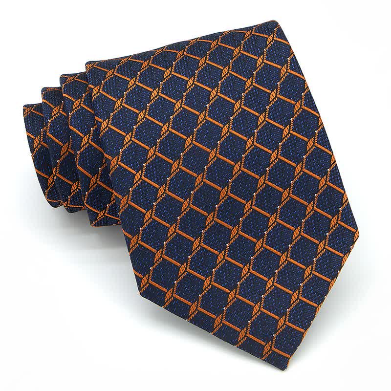 3 Stück Herren Krawatten Set mit kariertem Muster